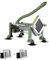 VEVOR Coupe-Frites Manuel, Coupe-Légumes Multifonction avec Lame en Acier Inoxydable de 12,7 mm et 9,5 mm, Coupe Pomme de Terre Patates avec Ventouse, pour Concombres, Carottes, Restaurant, Vert