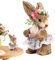 Osterhase Handgemacht - Deko-Osterhase Zur Osterdekoration - Strohfiguren Für Ostern - Stroh-Osterhase Osterdeko, Deko-Hase Aus Stroh - Handgefertigte Hasen