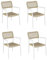 Gruppo Maruccia - Set 4 Sedie da Esterno per Tavolo Pranzo - Struttura in Alluminio e Corda - Arredamento Giardini, Ristoranti, Bar (Antracite)