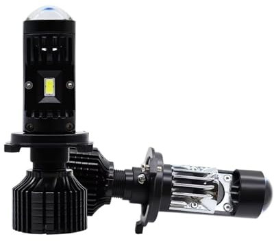 Faro Antiniebla Auto Led H4 Faro H7 Mini Lente Proyector Bombillas Canbus Hola Cruce Lente Faros Para Coches 6000K Super Brillante LED Lámpara Antiniebla Luces Antiniebla Delanteras(H7,1 Piece)