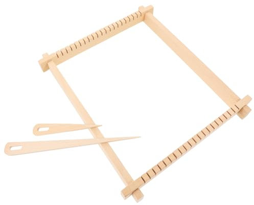 Gadpiparty 1 Set Macchina per Tessitura Fai -da -Te Telaio in Legno Intrecciato Kit per la Lavorazione Manuale Telaio per Tessitura per Adulti di Legno Beige