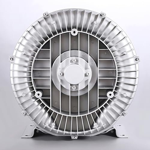 CIELOBLOEN Souffleur Vortex Commercial Système De Pompe D'aération De Bassin - Pompe à Air Régénératrice pour Le Dépoussiérage Industriel, L'oxygénation Hydroponique,370W/220V