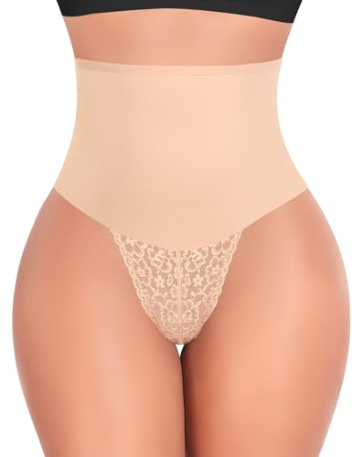 YARRCO String Gainante Ventre Plat Lace Culotte Dentelle Slip Taille Haute