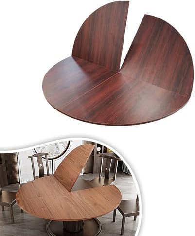 ZDFTGKM Prolunga per Tavolo Rotondo, Superficie Pieghevole in Legno, Diametro 48-95 Pollici, Sostituzione temporanea (profondità 240 cm/Lunghezza 95)