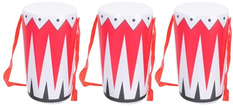 Kisangel 3 pièces Tambour de Gonflable Simulé pour Garçon Fille Léger PVC pour Fêtes Jeux de Rôle et Accessoires de Scène