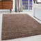 Carpettex Hochflor Teppich Wohnzimmer Shaggy Flokati Teppich Modern Einfarbig 200 x 290 cm Mokka - Teppich Schlafzimmer Weich Flauschig Waschbar Teppich Küche Esszimmer - Langflor Teppiche