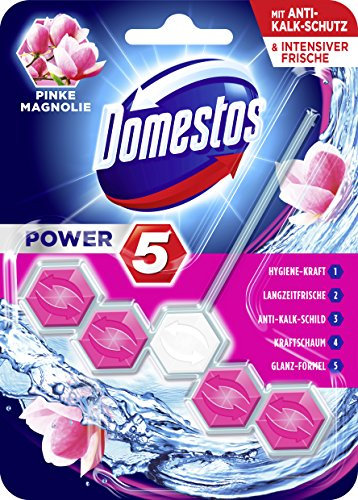 Domestos Toilet Power Brick 5 Pink Magnolia, 55 ml