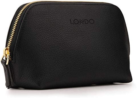 Londo Echtleder Kosmetiktasche, Schminktasche, Make up Tasche für Damen, Mädchen - Sonderfach mit Reisverschluss