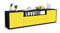 Stil.Zeit TV Schrank Lowboard Armanda, Korpus anthrazit matt, Front Farb-Design Sonnengelb (180x49x35cm), mit Push-to-Open Technik & Leichtlaufschienen