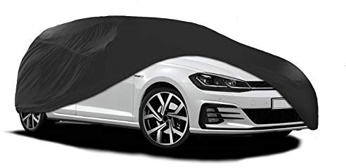 Xtremeauto™ Universal Breathable Indoor Garage Showroom Super Soft Dust Proof Car Cover (Black, Medium : 446x139x115cm)