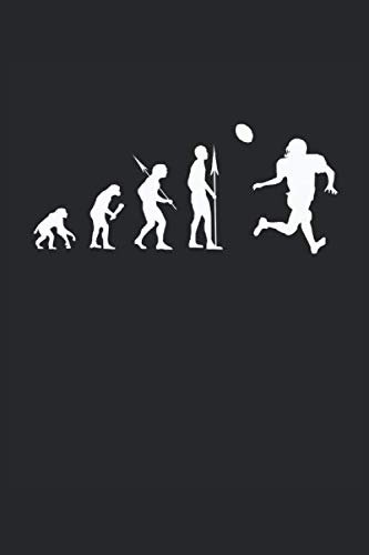 American Football Evolution: Football und Rugby Fan Geschenke Notizbuch liniert (A5 Format, 15,24 x 22,86 cm, 120 Seiten)