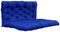 Ambientehome Palettenauflage Palettenkissen inkl.Rückenteil Sitz/120x80, Rücken 120x60 blau