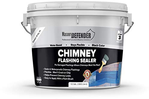 MasonryDefender Chimney Flashing Sealer - Flexible Coating That Protects Chimney Flashings from Water Leaks
