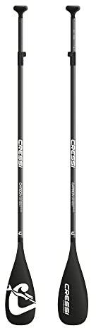 Cressi Carbon Sup Paddle Pala telescópica para SUP con tres módulos flotantes, Unisex adulto, Negro, One Size