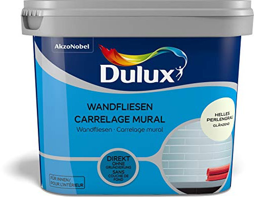 Dulux DX Wandfliesenfarbe GLZ perlgrau, 750ml