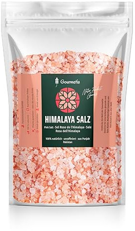 Gourmetia Himalaya Salz grob 5KG, Rosa Kristallsalz aus Punjab Pakistan, Steinsalz (2x2.5KG)