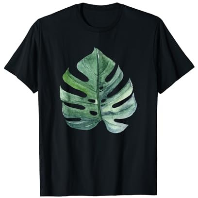 Monstera Aquarell Blatt T-Shirt