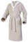 Mount Swiss Bademantel Damen Herren ARBON mit Kapuze aus edler Baumwolle I Morgenmantel flauschig I Frottee Farbe: beige, Grösse: L