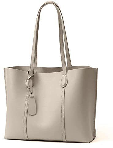 PORRASSO Handtasche Damen Schultertasche Groß Shopper Tasche Henkeltaschen PU Leder Shopper Taschen für Schule Arbeit Reisen Khaki