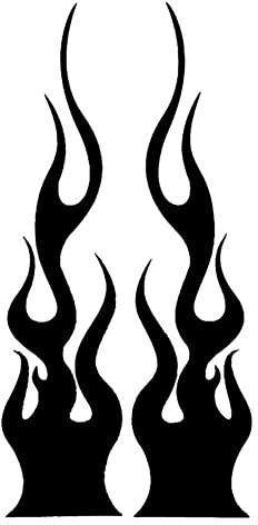 iSpchen Autoaufkleber Flammen Aufkleber Auto Rennsport Racing Streifen Aufkleber Motorräder Tankaufkleber Helm Aufkleber Emblem Sticker Set für Auto Motorrad Styling Dekoration Aufkleber,20CM