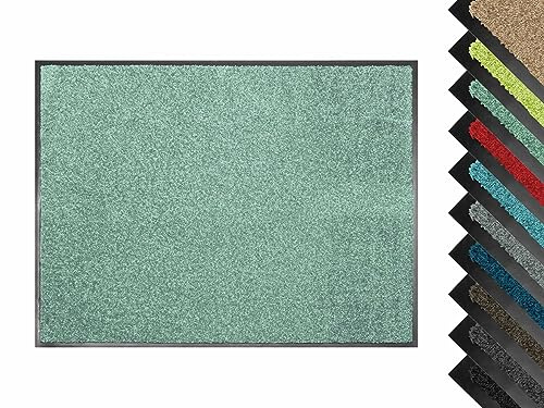 Primaflor Fußmatte - Sydney, Mintgrün, 120x180cm, Verschiedene Größen und Farben, rutschfeste Schmutzfang-Matte, Robuster Tür-Vorlger und Sauberlauf für den Eingang und Flur