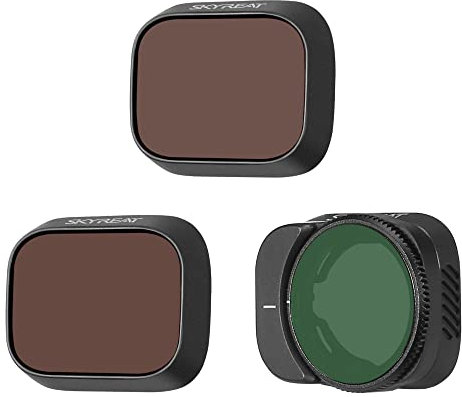 Skyreat ND Filter für DJI Mini 3 Pro, Mehrfach Beschichtete Filter Kamera Objektiv Filterset kompatibel mit DJI Mini 3 Pro Zubehör, 3er-Pack (CPL ND8 ND16)-(Plastic Version