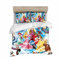 Doiicoon Bettwäsche Set Princess KinderBettwäsche Bella Ariel 3D-Digitaldruck 100% Mikrofaser Für Jungen Und Mädchen, Bettbezug Prinzessin (9,135x200cm)