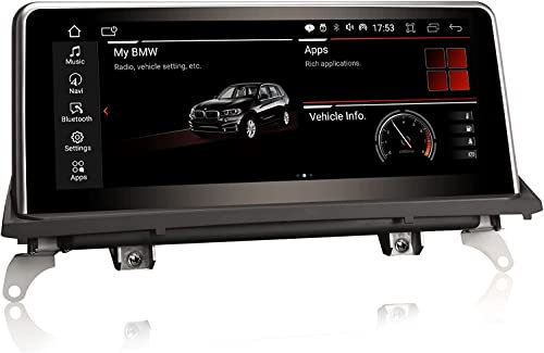 Erisin 10.25 8-Kern 4GB RAM+64GB ROM Android 14 Autoradio GPS Navi für BMW X5 E70 X6 E71 CCC System Unterstützt CarPlay IPS Touch Screen iDrive OEM Radio Bluetooth DAB+ Android Auto WiFi USB TPMS