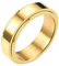 Epinki Titanstahl Eheringe Nordisch, Spinner Ring Simple Poliert Breit 6MM Fidget Ring, Gold Dekompressionsringe für Damen Herren, Größe 67 (21.3)