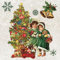 20 Servietten Weihnachten Nostalgische Kinder am Weihnachtsbaum als Tischdeko. Papierservietten mit Motiv. Auch für Decoupage und Serviettentechnik 33x33cm