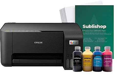 Sublishop Converted Sublimation Printer Epson EcoTank ET-2862 (Upgraded from ET-2814) Compatible - Plug and Print Starter Bundle
