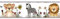 Dolls House Nursery Wallpaper Border Zoo Animals 1:24 1/2 inch Miniature Print