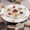 EMENAR Rund Lazy Susan Tisch Serviertablett Aus Glas, Robuster Drehbar Esstisch Drehteller, Transparente Servierplatte, 50-100cm (Size : 50cm(20inch))