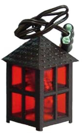 FADEDA Laterne Kunststoff rot, 4-eckig/Höhe: 5cm/handbemalt/detailgetreue Krippen Figuren - Weihnachten Tisch Dekoration Krippe Zubehör
