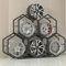 Reifenregal Reifenständer Felgen-Reifenständer für Garage, Haus Messe Autowerkstatt Floor Standing Tyre Hexagon Display Stand, Dreieckiger Eisenfuß Rad-Organizer-Halter ( Size : 5+2(204x39x137cm) )