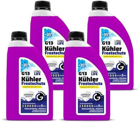 Gamix Hochwertige Autochemikalien | Kühlerfrostschutz G13 | Kühlflüssigkeit 5 Jahre bis -35°C | Gebrauchsfertig Kühlmittel Auto | 1L (4L)