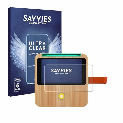 Savvies 6 Stück Schutzfolie für tigerbox Touch Plus Displayschutz-Folie Ultra-Transparent