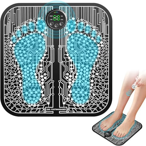 Masseur Électrique Pied, Machine de Massage des Pieds EMS,Masseur de Pieds Électrique, Tapis de Masseur de Pied d'USB Portable, 10 Modes et 39 Niveaux, Favoriser La Circulation Sanguine