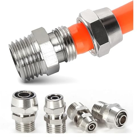 1 pièce de Tuyau de diamètre extérieur 4/6/8/10/12 mm M5/1/8''/ 1/4'' 3/8'' 1/2'' Filetage mâle raccords pneumatiques à Torsion Rapide connecteur de coupleur à Joint Rapide(PC6-03)