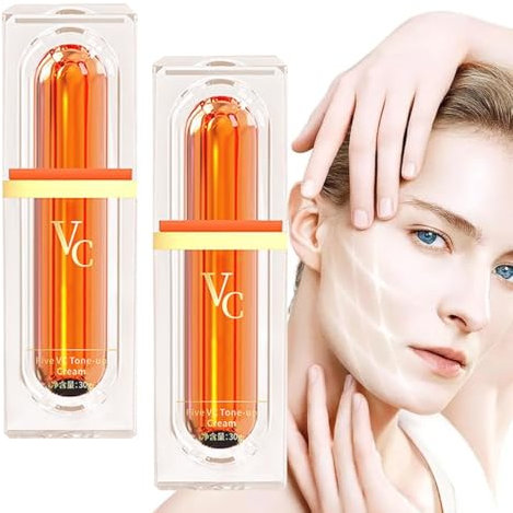 Vitamin C Creme Moisturizing Cream Skin Firming Feuchtigkeitscreme, Anti Aging Creme Frauen Gesichtscreme Damen Für Jeden Hauttyp Gesichtsserum(2PACK)