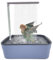 Mkiujhn Automatische Papageien-Badewanne mit Dusche, zirkulierendes Wasserbad, Papageien-Zirkulationsdusche, Haustier-Vogel-Badewanne für Nymphensittiche, afrikanisches Grau, Vogel
