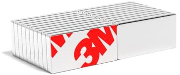 Magnet Store 10mm x 5mm x 1mm Adhesive Block Neodymium Magnet N42 (0.43KG Pull) - Super Strong and Convenient for DIY, Crafts, and More (20)