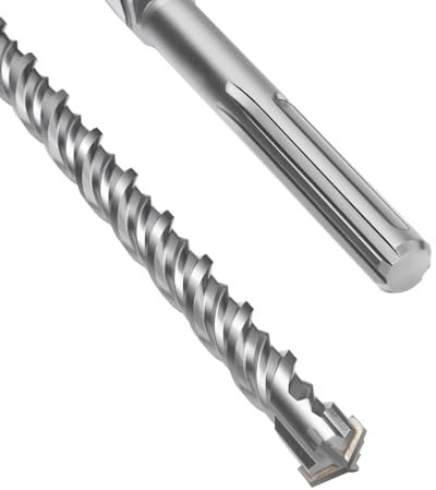 MOXPIFY SDS Max Drill Bit 22mm x 380mm, 4-Carbide Edge, Double Helix, Concrete, Stone, Brick Wall