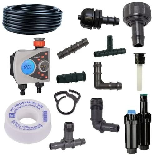 HydroSure Automated Dual Zone - Pop Up Sprinkler System with Timer