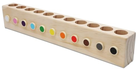LUPATDY Stiftehalter Holz,Stiftehalter Kinder,Stifte Organizer mit 11 Fächern,Massivholz Stiftebox für Kinder,Stifte Aufbewahrung,Montessori Stifte Schreibtisch Organizer für Schule Büro Zuhause