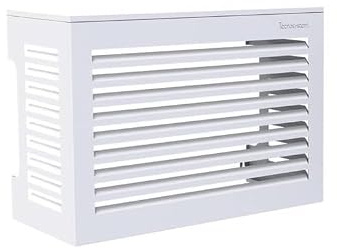 Copertura Cover Protettiva estetica per unità esterna grigio del Climatizzatore Copri Condizionatore Pompa di Calore Rigida in Alluminio Avorio (cod. SCD500172 “TS-COVER” MEDIUM)