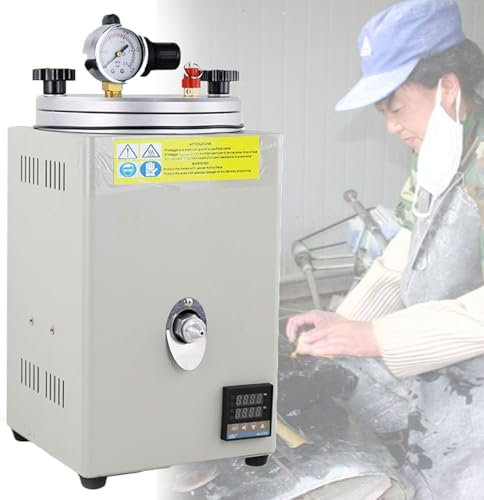 JOSBY Manueller Pump-Wachsinjektor, Wachsgussmaschine für Schmuck, kann 2 kg Wachs Schmelzen, 0-100 ℃ einstellbare Temperatur, mit Druckmesser/Pumpengriff, Wachsschmelzen, Wachsmodellbau