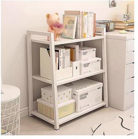 3 Tier White Ladder Shelf Bookcase for Home Office Storage