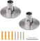 UFURMATE Shower Curtain Rod Bracket, 2Pcs 26mm Inner Diameter Titanium Steel Shower Curtain Rod Single Swivel Flange Curtain Rod Wall-Mount Bracket with Screws (Silver)
