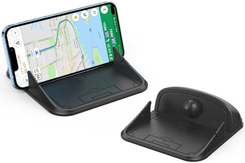 Support de téléphone portable de voiture en silicone pour divers tableaux de bord, support de téléphone de bureau antidérapant compatible avec iPhone, Samsung, smartphones Android, appareils GPS et